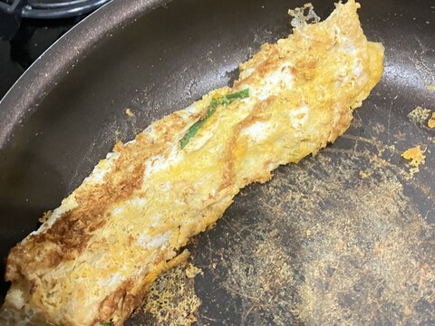 細切りピーマンの卵焼き